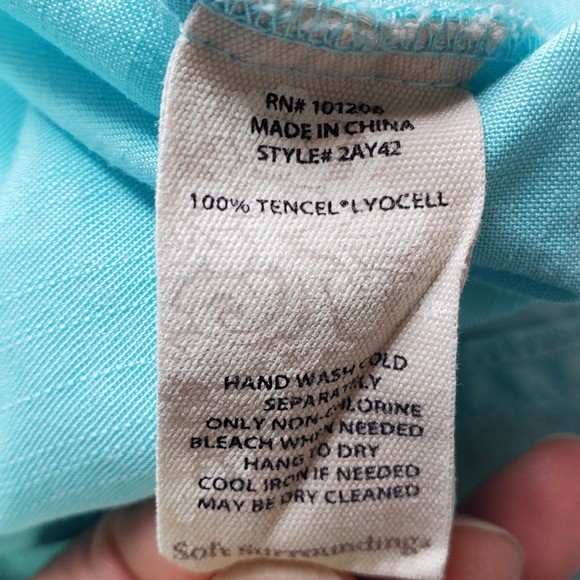 Soft Surroundings Georgica Tencel 3/4 sleeves tunic Top - Picture 6 of 10